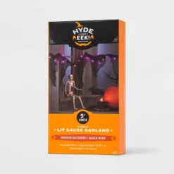 9' Incandescent Gauze Garland Halloween Purple String Lights - Hyde And EEK! Boutique™