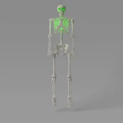 60" Light And Sound Poseable Lifesize Skeleton Halloween Decorative Prop Off-White - Hyde And EEK! Boutique™