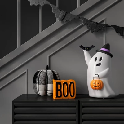 14" Light And Sound Ghost Halloween Decorative Prop - Hyde And EEK! Boutiqueâ„¢: Indoor Decor