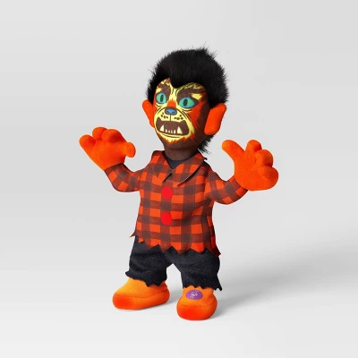 10" Animated Plush Werewolf Halloween Decorative Prop Orange - Hyde And EEK! Boutiqueâ„¢ - Image 2