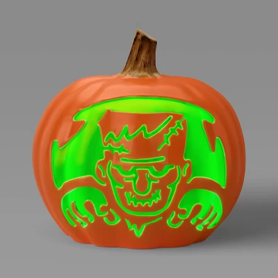 16.5" Lit Pumpkin Halloween Decorative Prop With Timer - Hyde And EEK! Boutiqueâ„¢ - Image 3