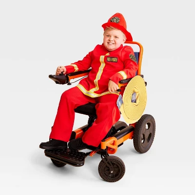 Kids' Glows In The Dark Firefighter With Wheel Cover Adaptive Costume - Hyde And EEK! Boutiqueâ„¢ - Image 3