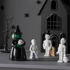 3pc Skeletons Mini Mantle Ceramic Decorative Accent Set - Hyde And EEK! Boutiqueâ„¢