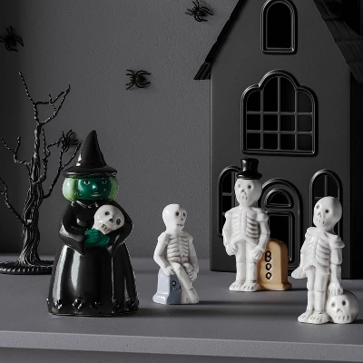 3pc Skeletons Mini Mantle Ceramic Decorative Accent Set - Hyde And EEK! Boutiqueâ„¢