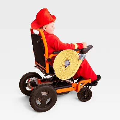 Kids' Glows In The Dark Firefighter With Wheel Cover Adaptive Costume - Hyde And EEK! Boutiqueâ„¢