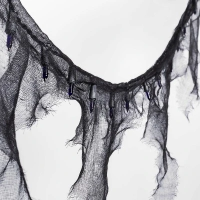 9' Incandescent Gauze Garland Halloween Purple String Lights - Hyde And EEK! Boutiqueâ„¢ - Image 3